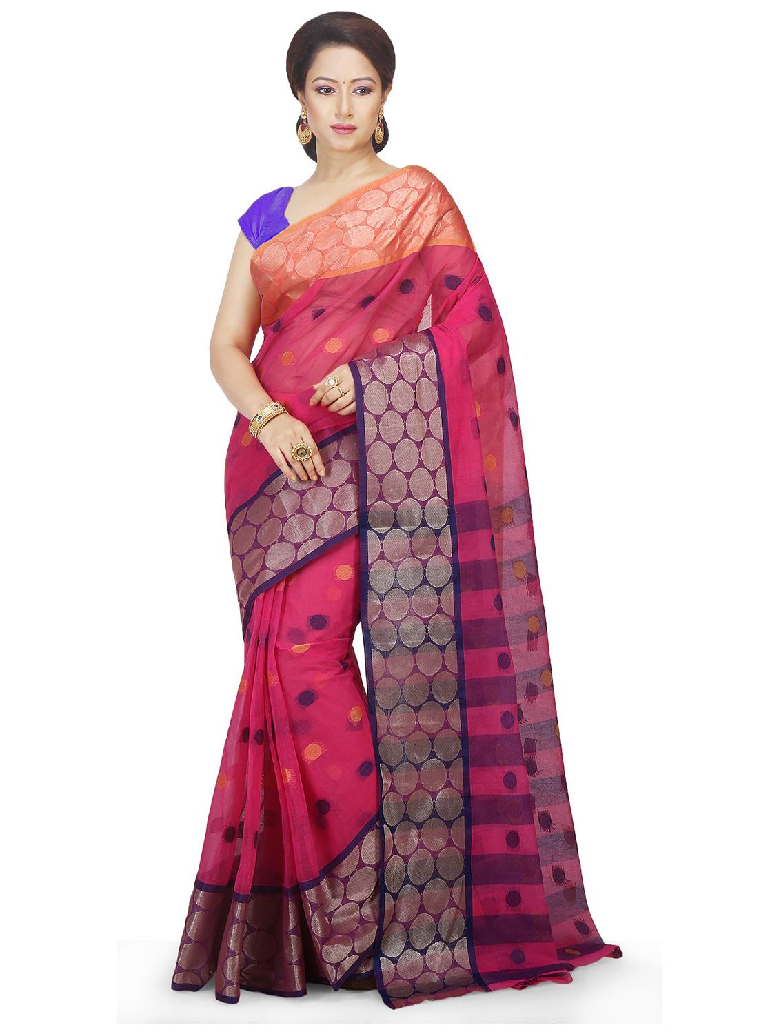 women self design tant saree - 21537419 -  Zoom Image - 0