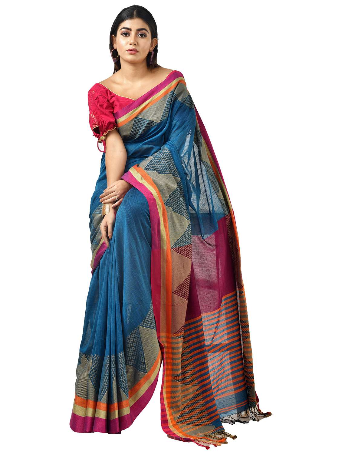 women self design handloom saree