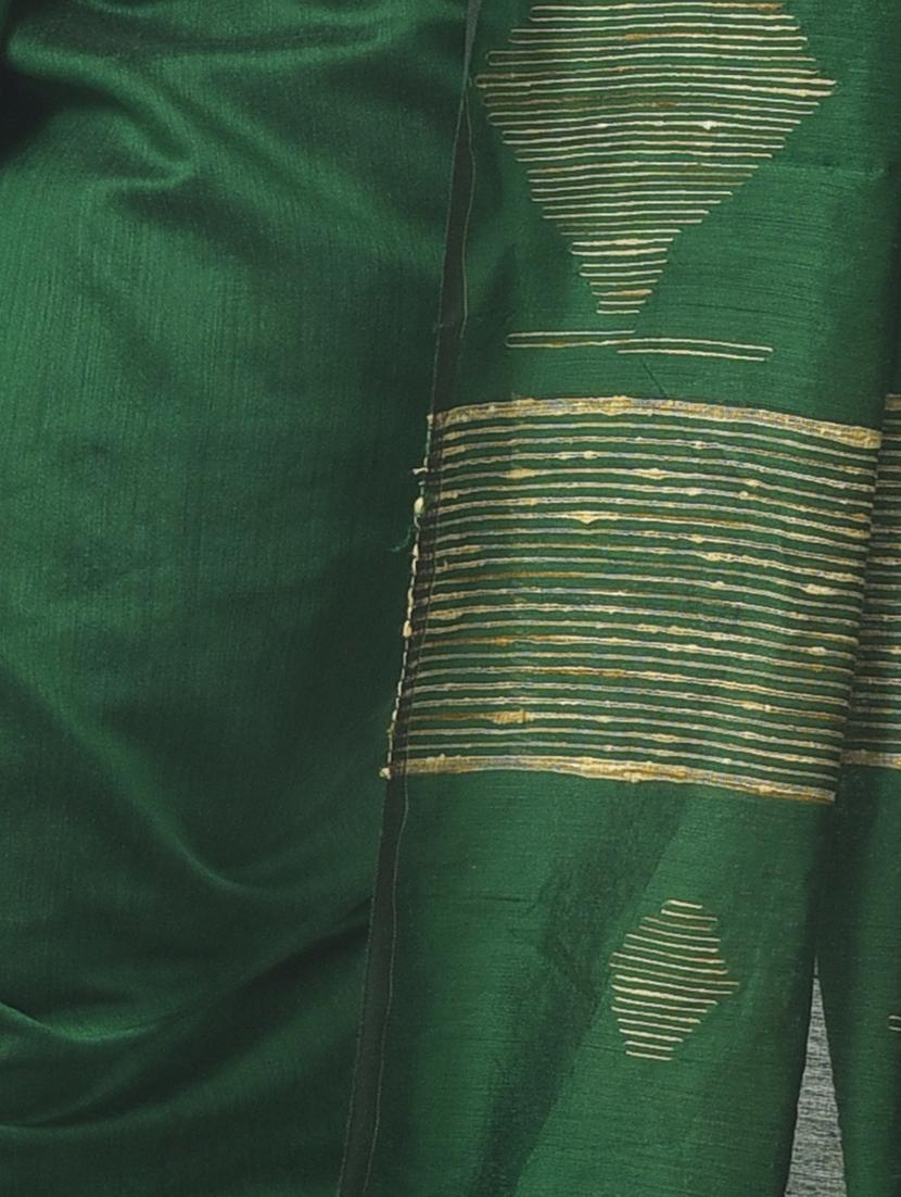 women green handloom saree - 21537459 - Standard Image - 3