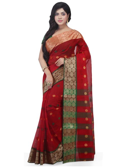 women geometric tant saree - 21537478 - Standard Image - 0