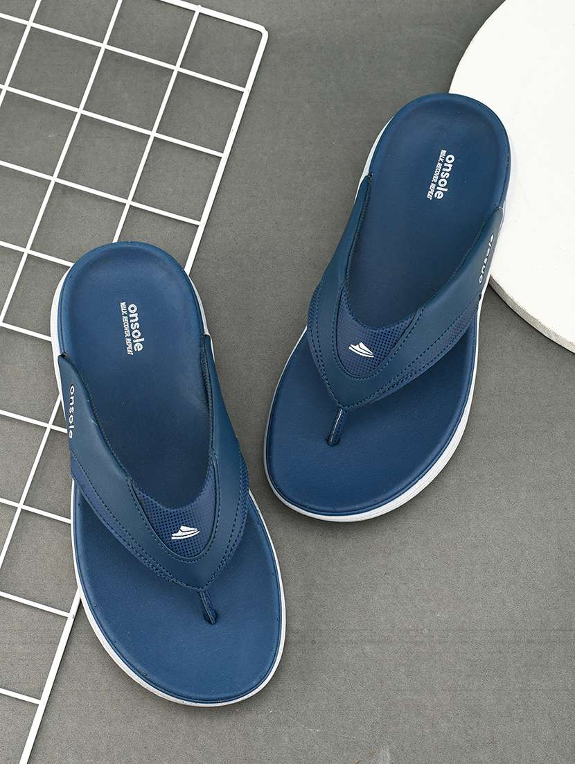 men solid toe separator slippers