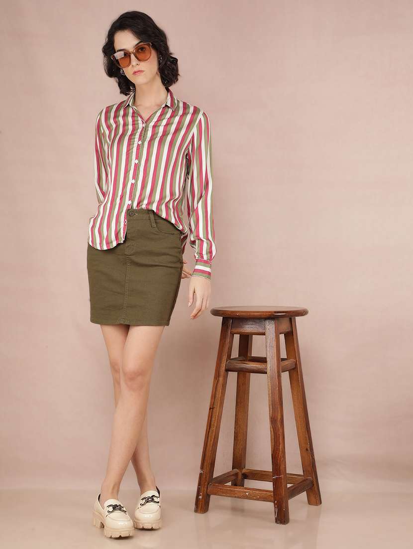 women striped long sleeve shirt - 21537720 -  Standard Image - 3
