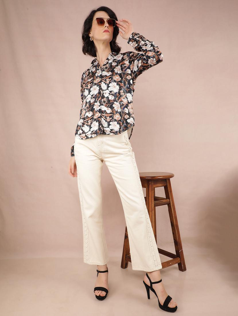 women floral printed collared shirt - 21537726 - Standard Image - 3