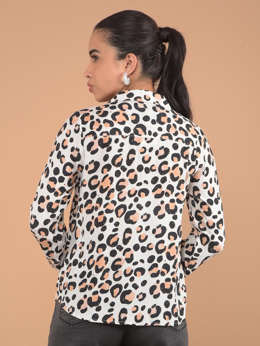 women floral printed mandarin collared shirt - 21537729 - Standard Image - 3
