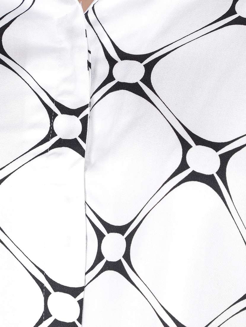 women printed collared high low shirt - 21537730 -  Standard Image - 5