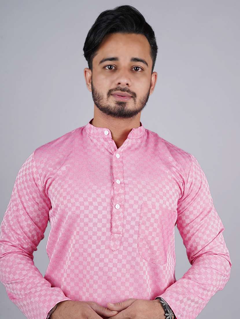 Men Self Design Long Sleeves Kurta - 21537926 -  Standard Image - 3
