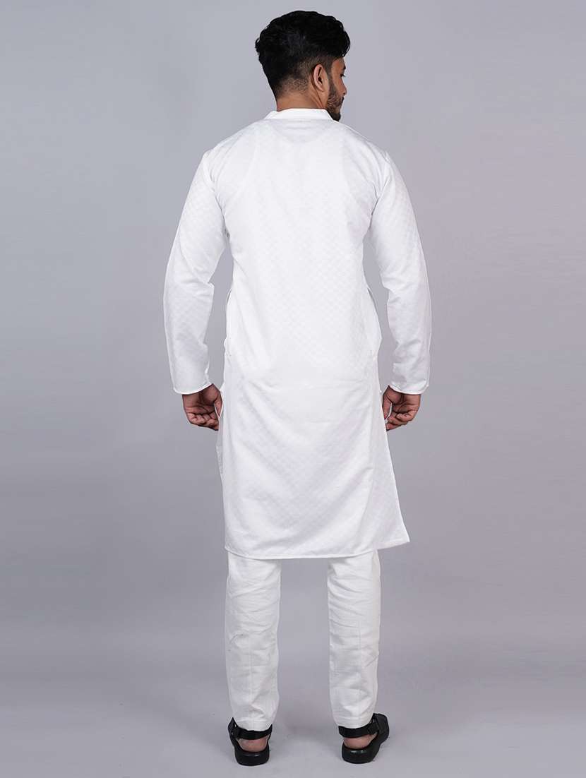 men self design long sleeves kurta - 21537928 -  Standard Image - 3