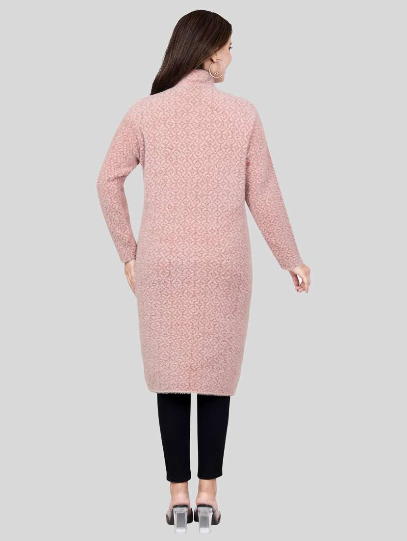 women self design long cardigan - 21537997 - Standard Image - 3