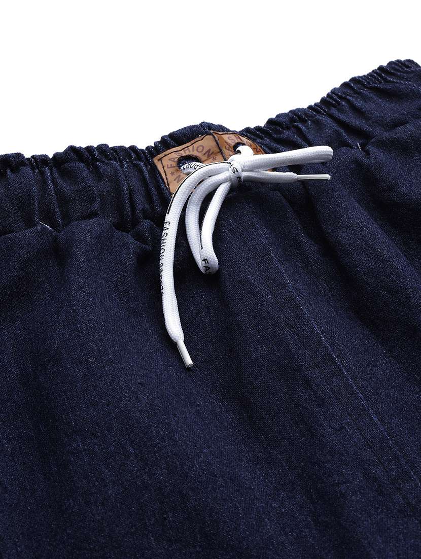 women solids denim joggers - 21538553 -  Standard Image - 5