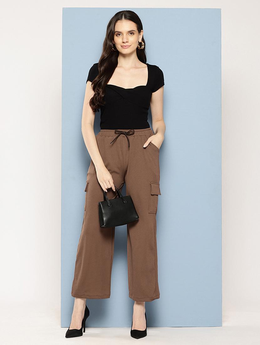 women solids high rise cargo - 21538555 - Standard Image - 3