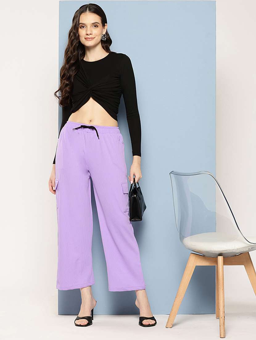 women solids high rise cargo - 21538558 -  Standard Image - 3