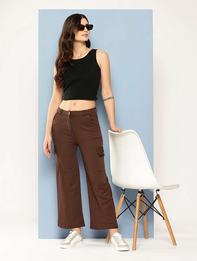 women solids high rise cargo - 21538573 -  Standard Image - 3