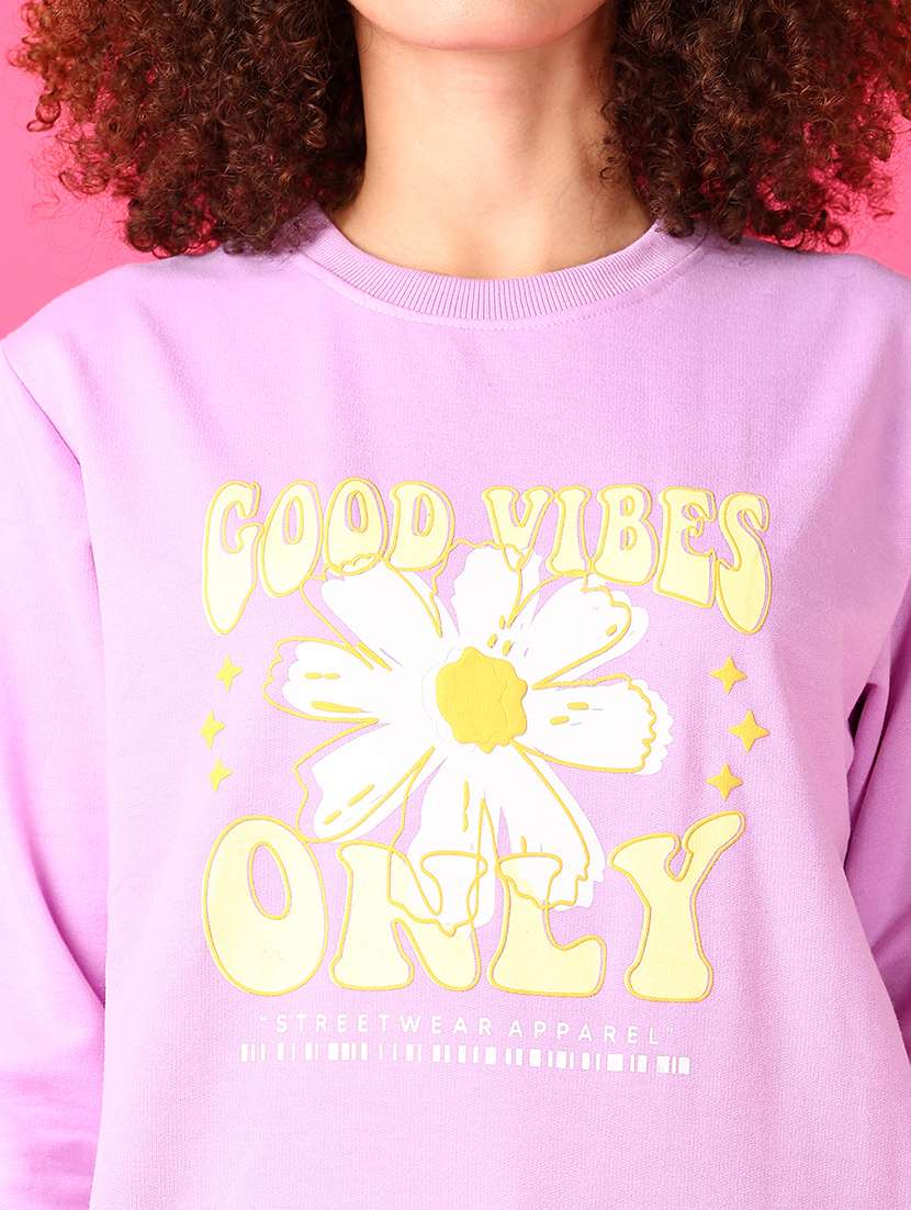 women front print long sleeve sweatshirt - 21538587 -  Standard Image - 5