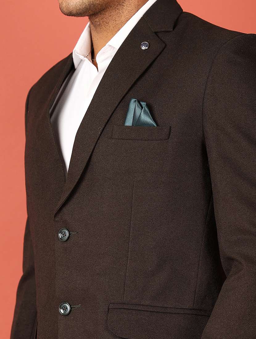 green cotton single breasted formal blazer - 21538599 -  Standard Image - 5