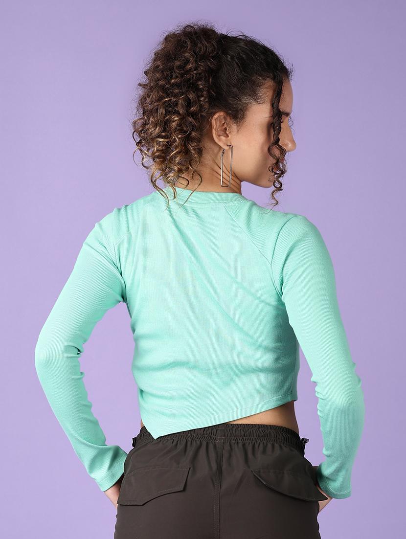 ai aqua cotton crop top - 21538617 - Standard Image - 3