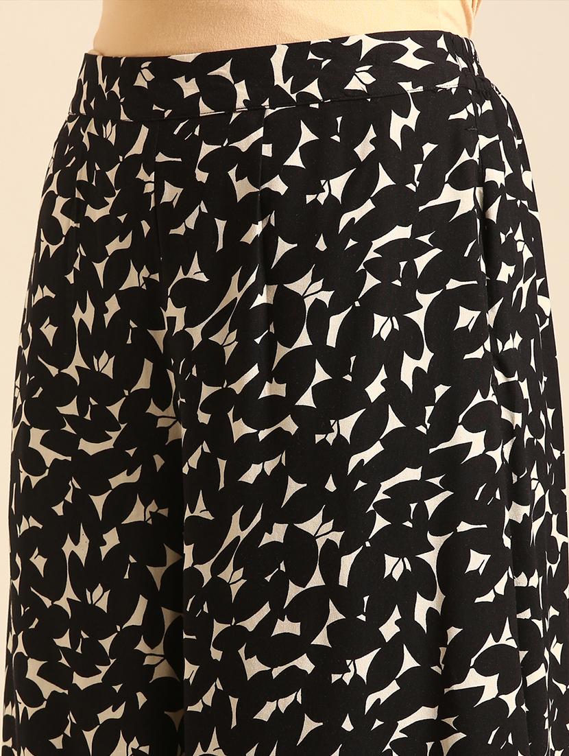 women printed flat front culottes - 21539061 - Standard Image - 5