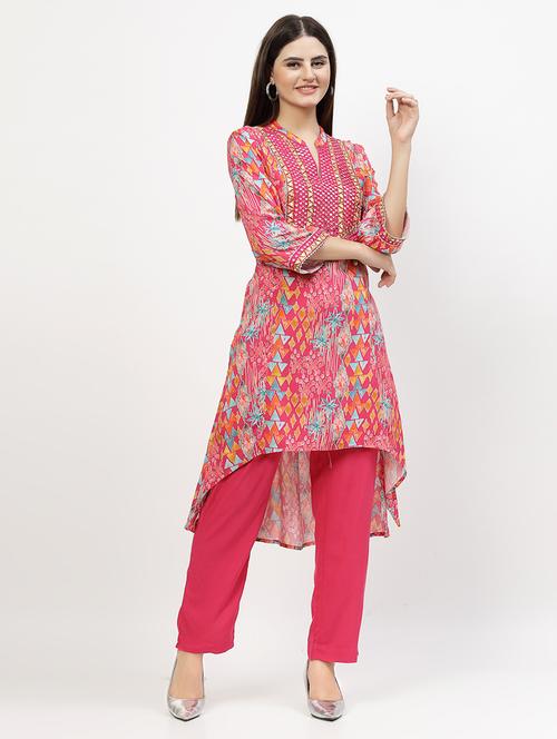 women embroidered detailed kurta pant set - 21539116 - Standard Image - 0