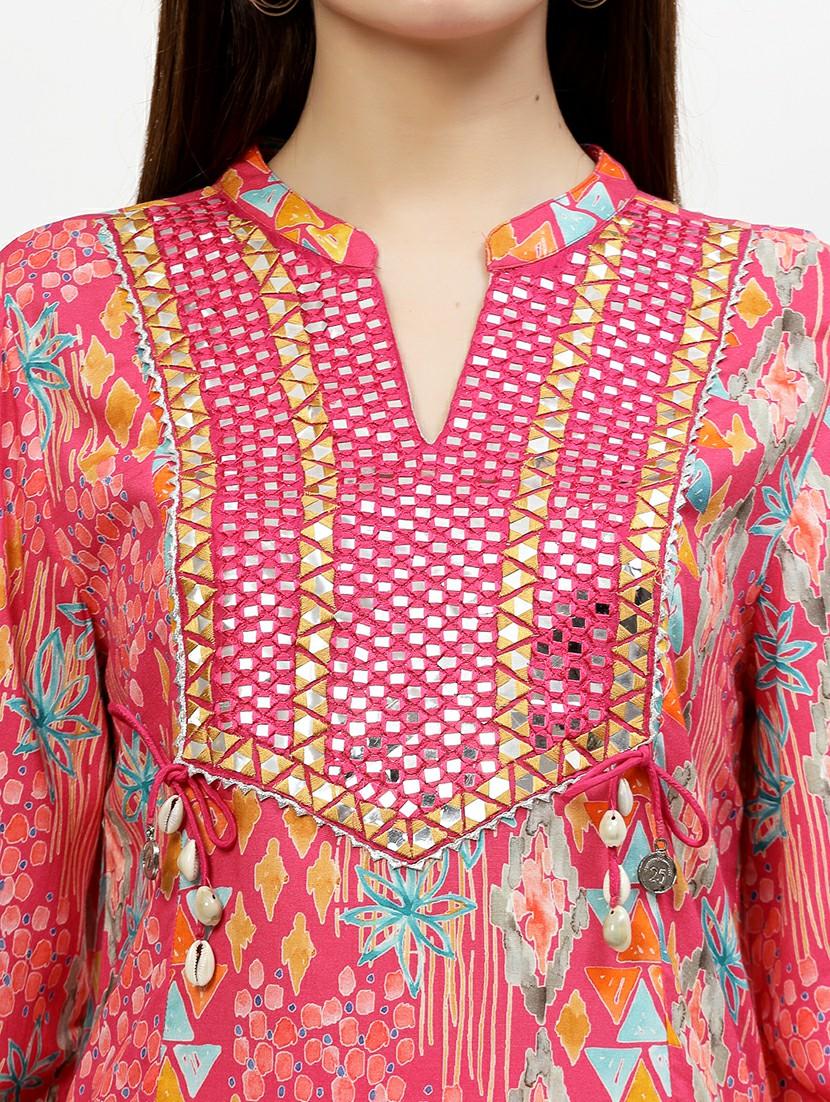 women embroidered detailed kurta pant set - 21539116 - Standard Image - 5