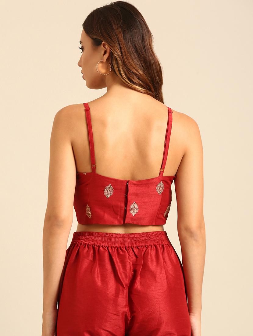 women self design shoulder strap blouse - 21539122 - Standard Image - 3