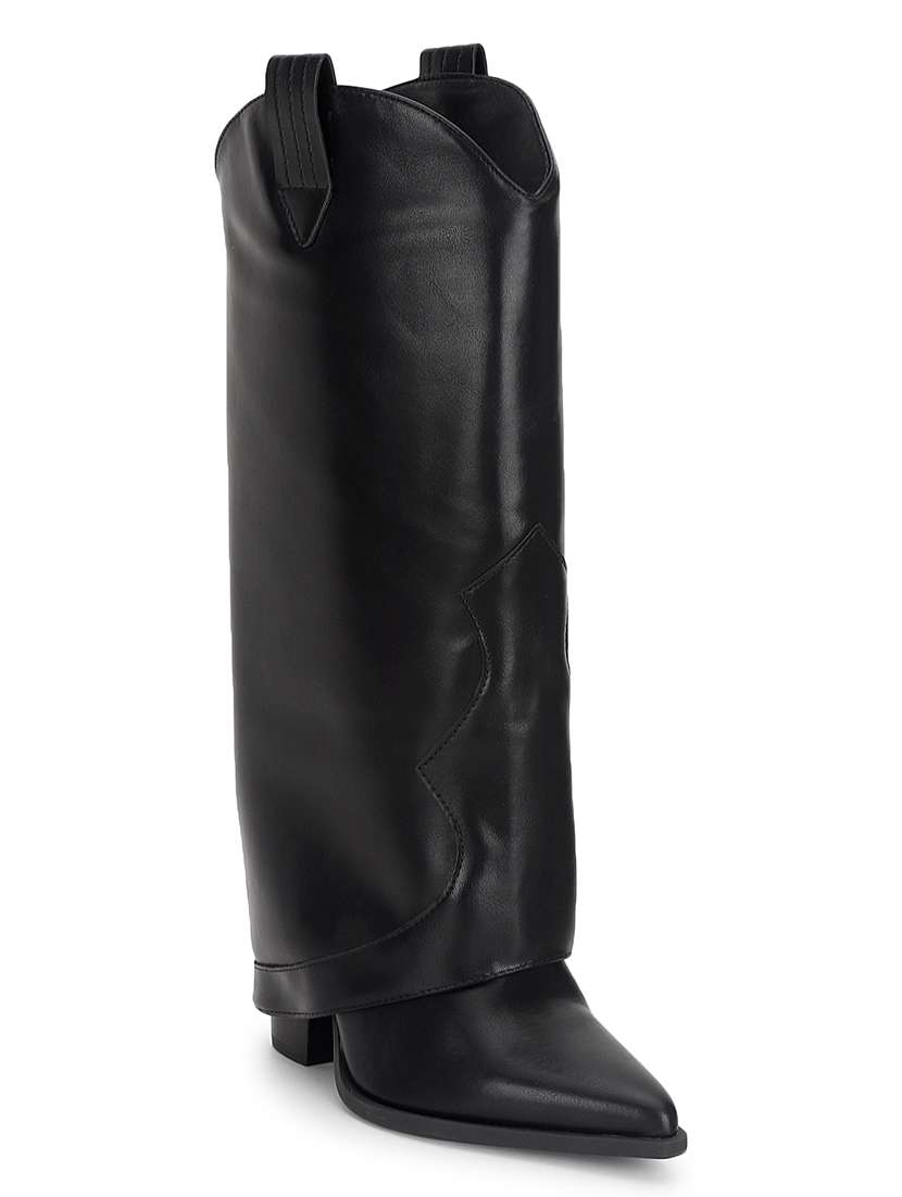 women solid knee length boots