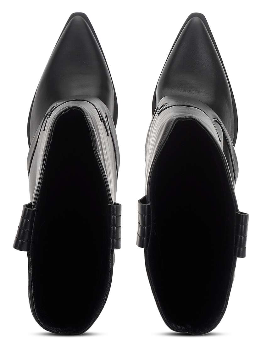 women solid knee length boots - 21539171 -  Standard Image - 3