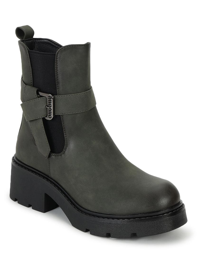 women solid ankle length boots - 21539175 - Zoom Image - 0