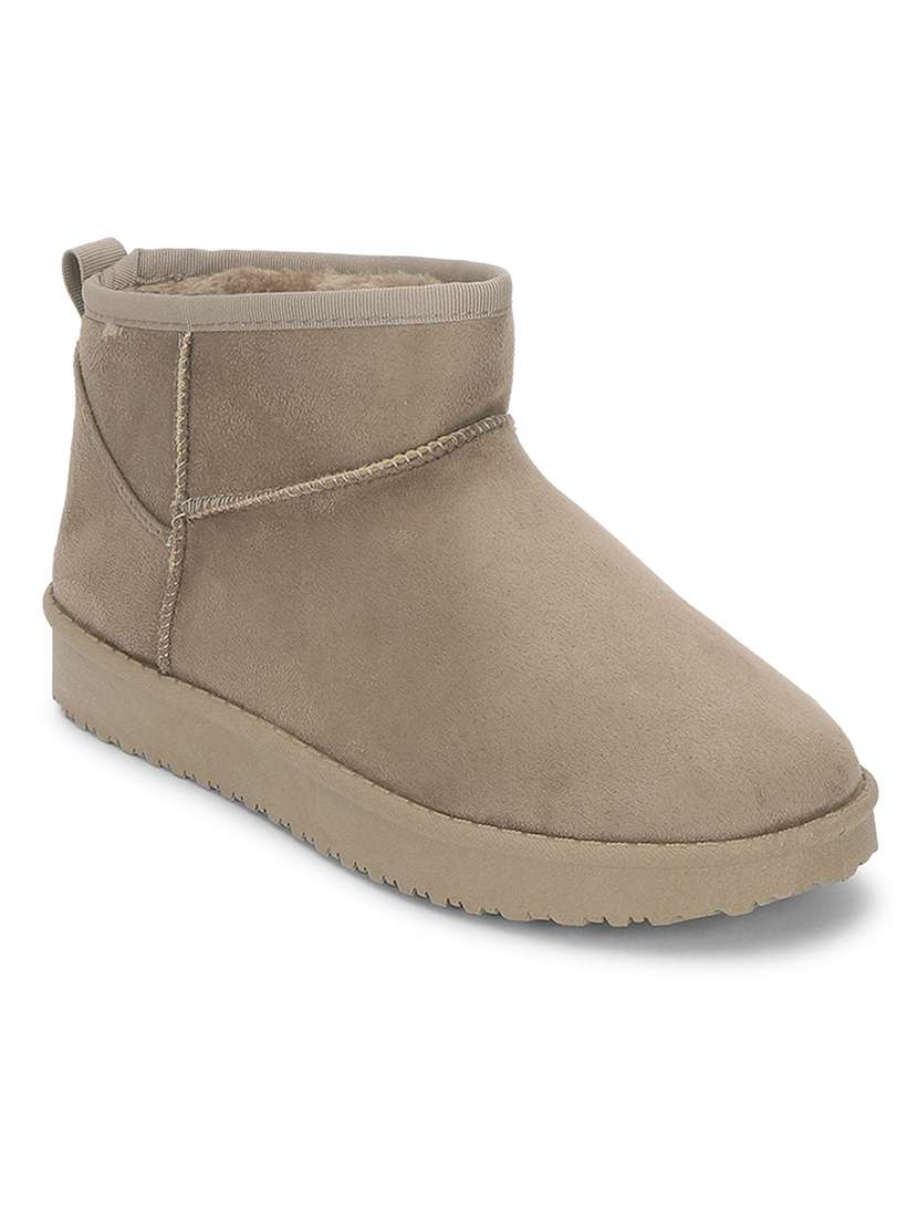women solid ankle length boots