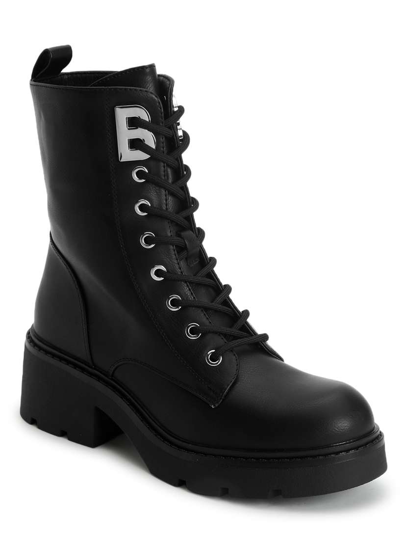 women solid ankle length boots