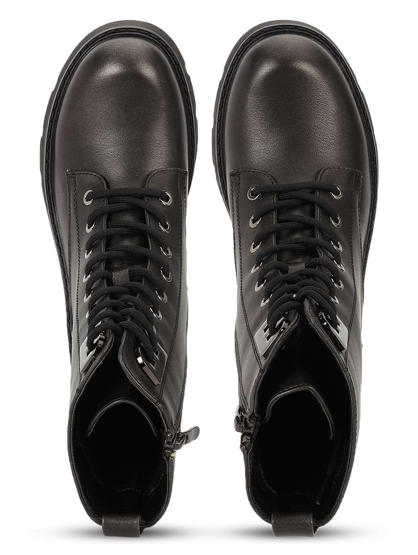 women solid ankle length boots - 21539188 -  Standard Image - 3