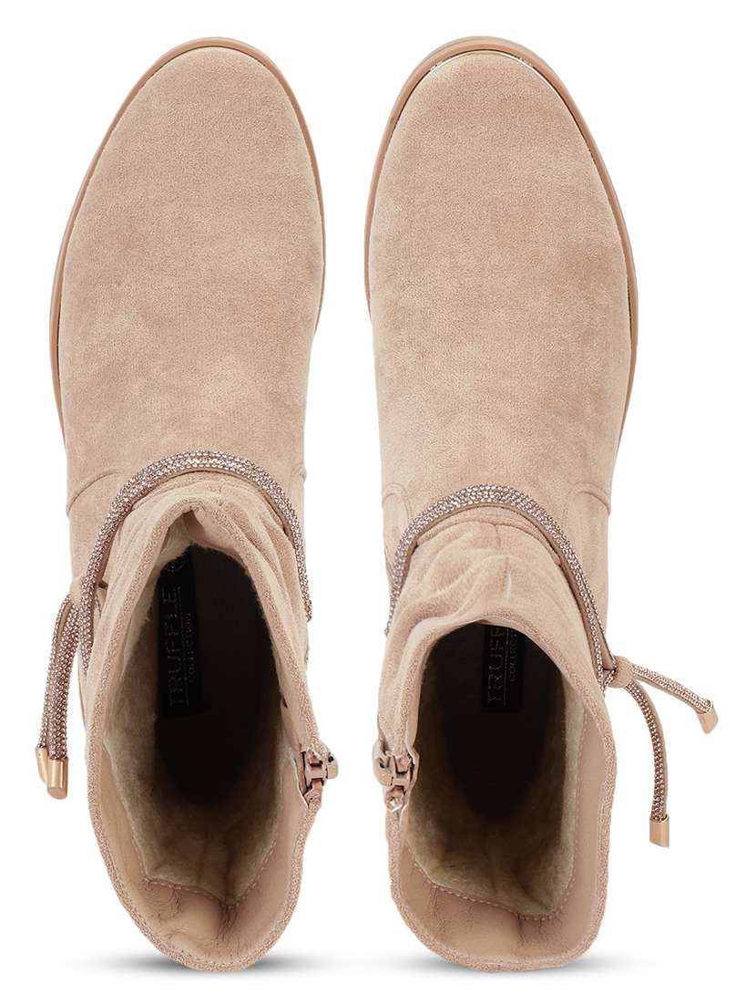 women solid ankle length boots - 21539190 -  Standard Image - 3