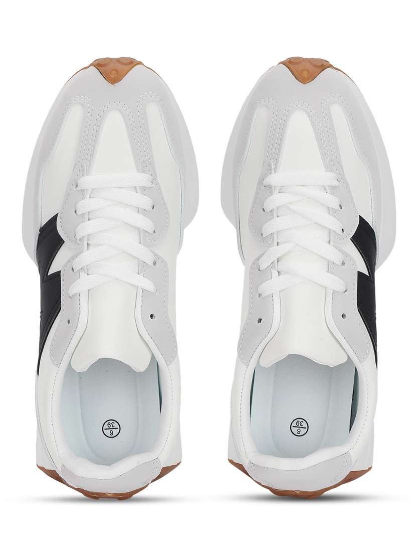 women colourblocked lace up casual shoes - 21539194 -  Standard Image - 3