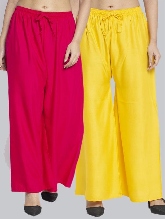 women pack of 2 solid palazzo - 21539458 - Zoom Image - 0