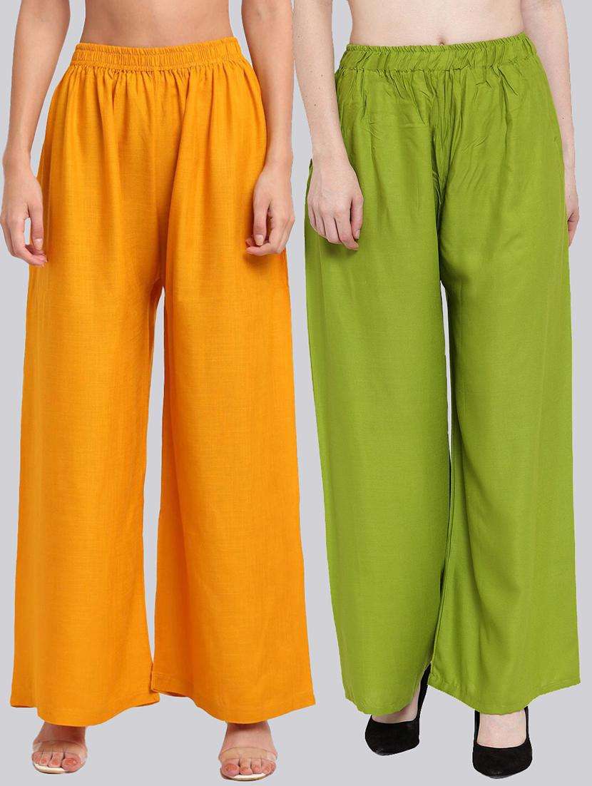 women pack of 2 solid palazzo - 21539463 -  Zoom Image - 0