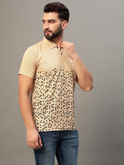 men geometric short sleeves t-shirt - 21539473 - Standard Image - 0