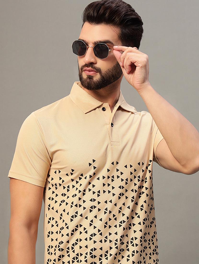 men geometric short sleeves t-shirt - 21539473 - Standard Image - 3