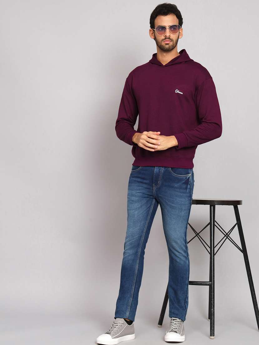men long sleeves plain sweatshirt - 21539517 - Standard Image - 3