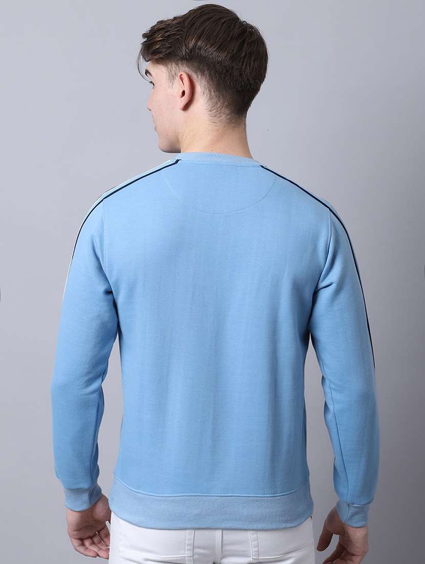 men striped printed round neck sweatshirt - 21539743 -  Standard Image - 3