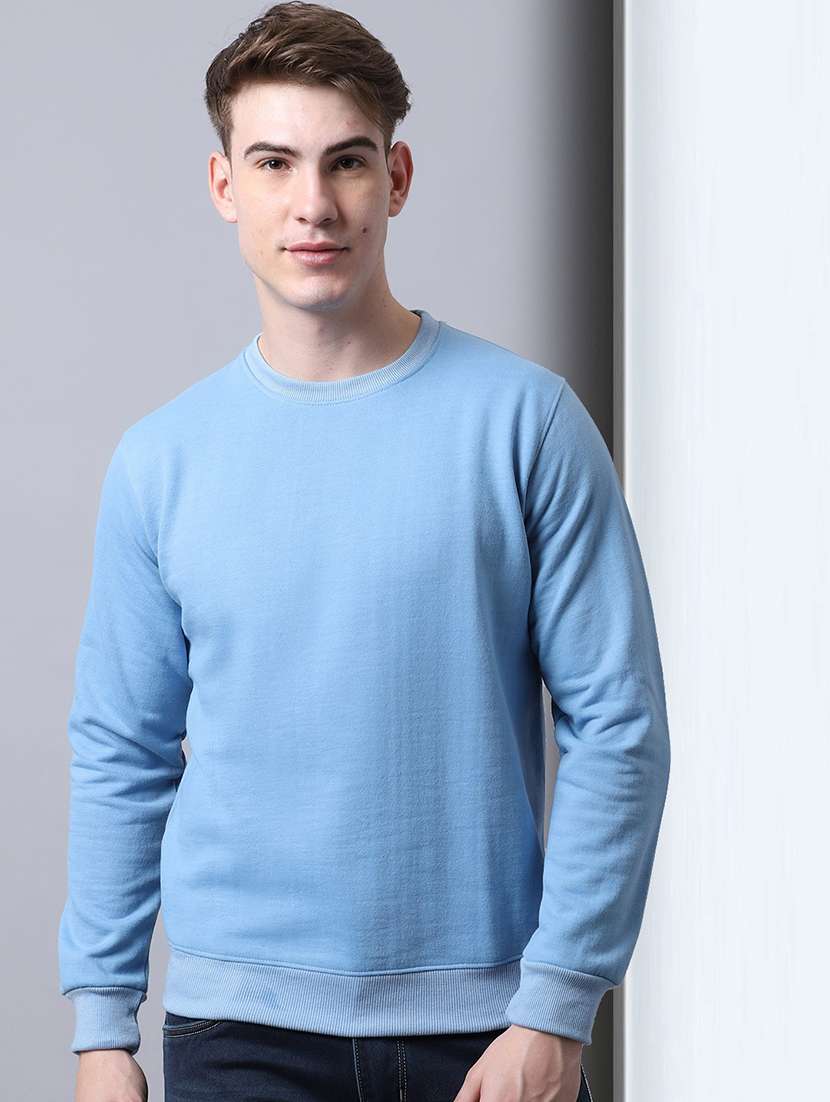 men long sleeves plain sweatshirt