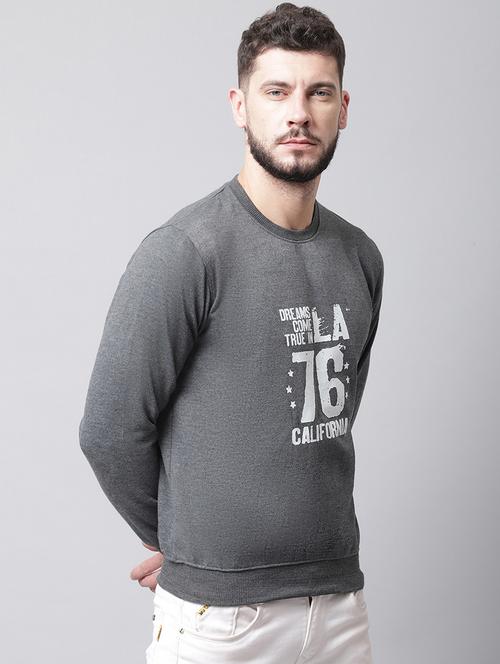 men long sleeves front print sweatshirt - 21539847 - Standard Image - 0