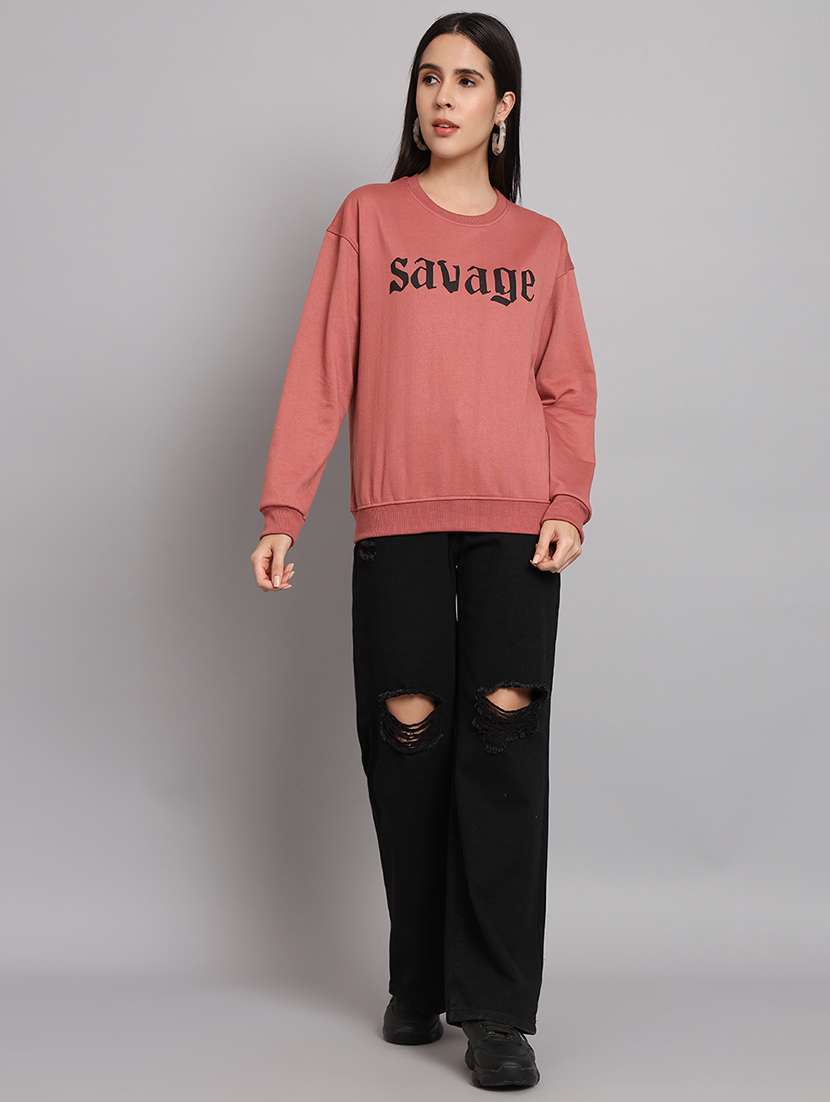 women printed long sleeve sweatshirt - 21539866 - Standard Image - 3