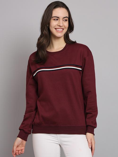 women long sleeves tapered sweatshirt - 21539894 - Standard Image - 0