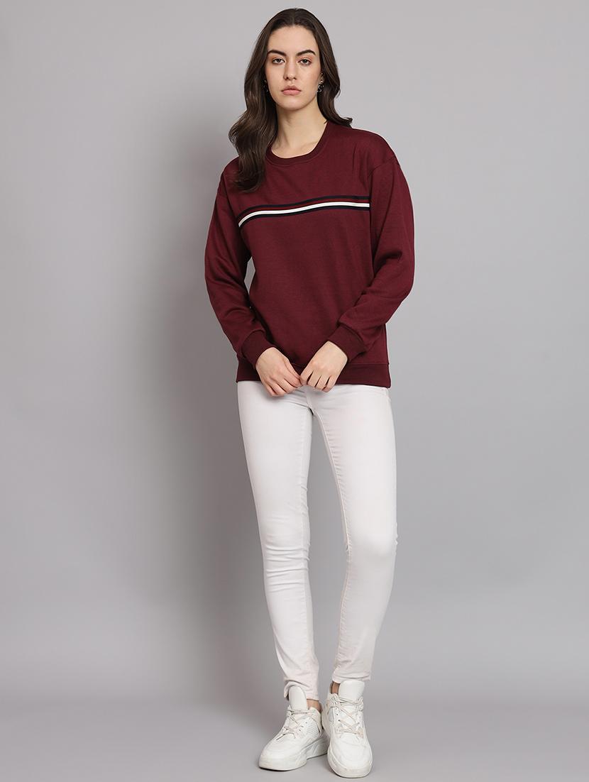 women long sleeves tapered sweatshirt - 21539894 - Standard Image - 3