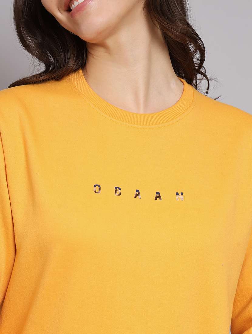 women chest print long sleeve sweatshirt - 21539923 - Standard Image - 3