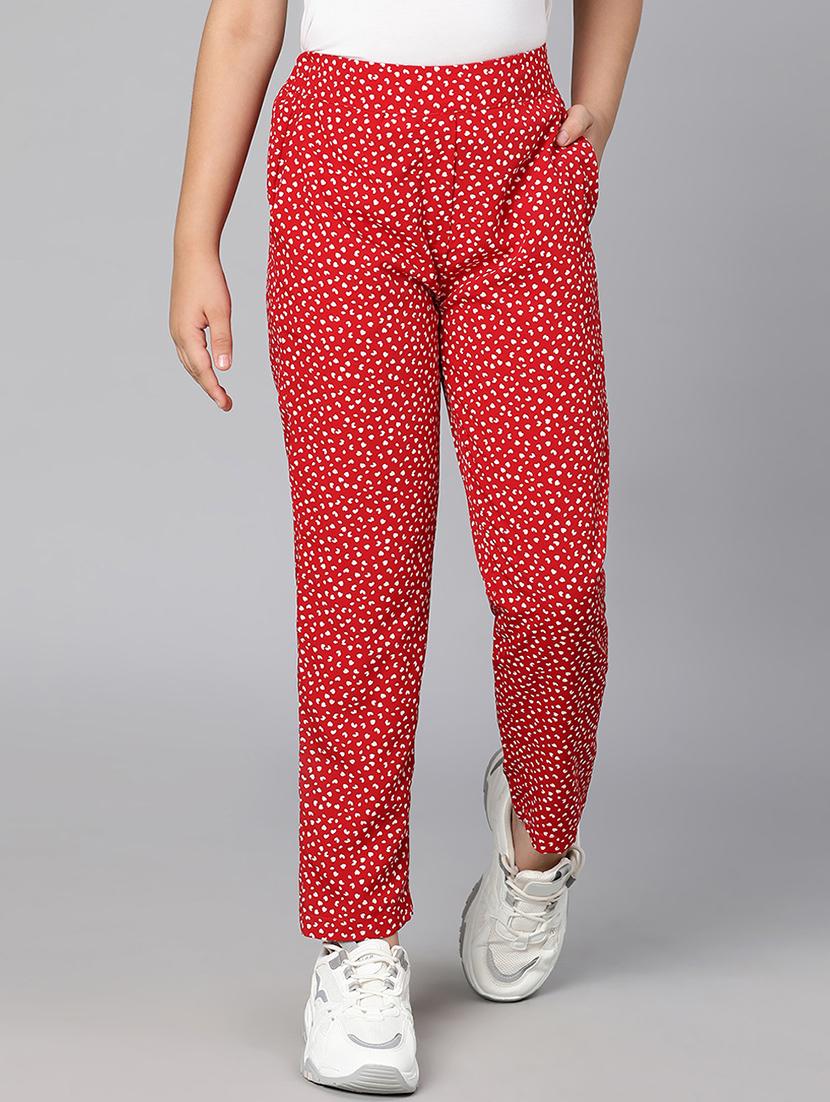 girls red polka dot casual trouser - 21540001 - Zoom Image - 0