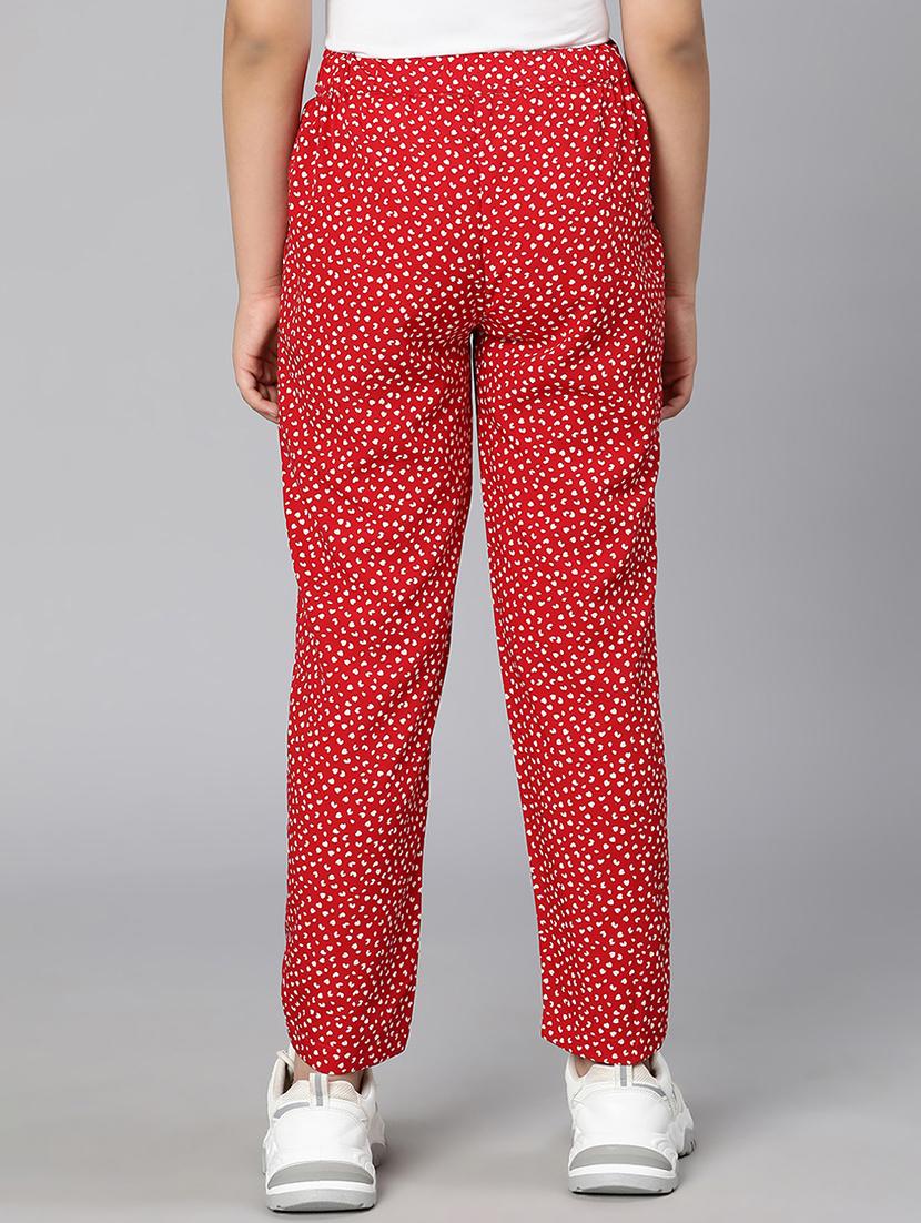 girls red polka dot casual trouser - 21540001 - Standard Image - 3