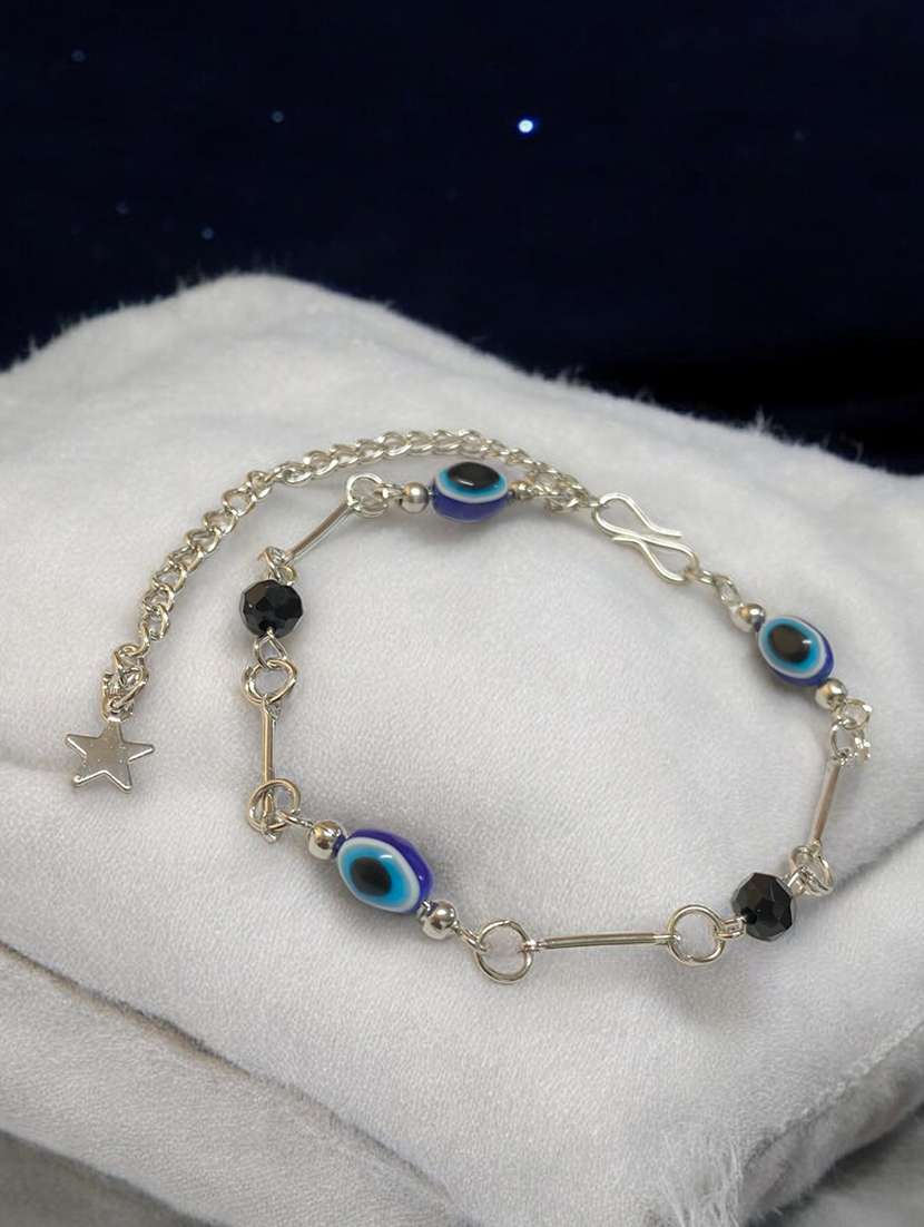 women silver evil eye beaded bracelet - 21541631 - Standard Image - 3