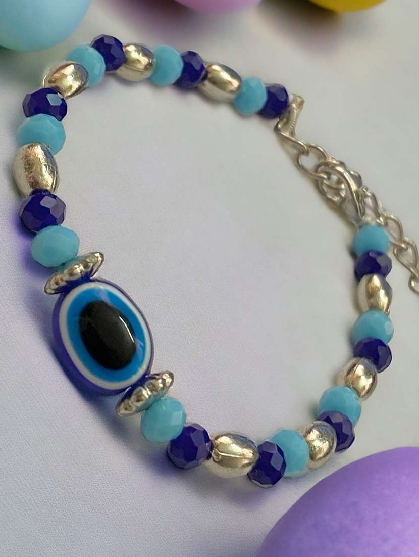 women silver evil eye beaded bracelet - 21541634 - Standard Image - 3