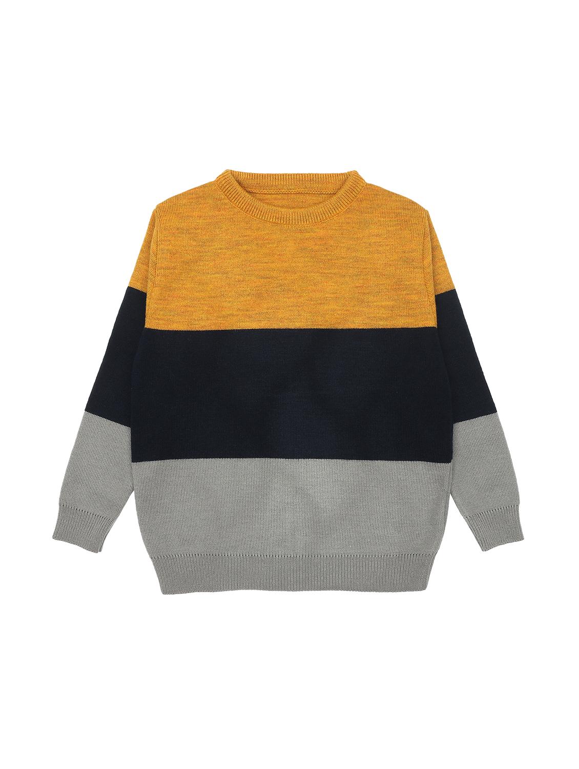 boys color block long sleeve pullover