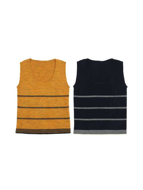 pack of 2 boys striped sleeveless sweater - 21542474 -  Standard Image - 0