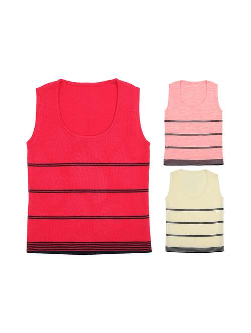 pack of 3 boys striped sleeveless sweater - 21542476 - Standard Image - 0